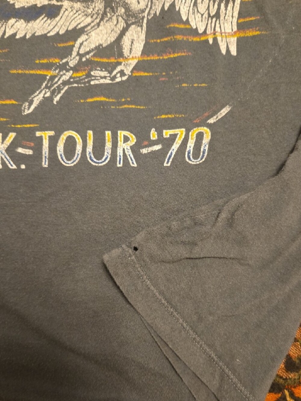 Daydreamer Charcoal Led Zeppelin Graphic Tee with Yellow Print - Picture 7 of 8